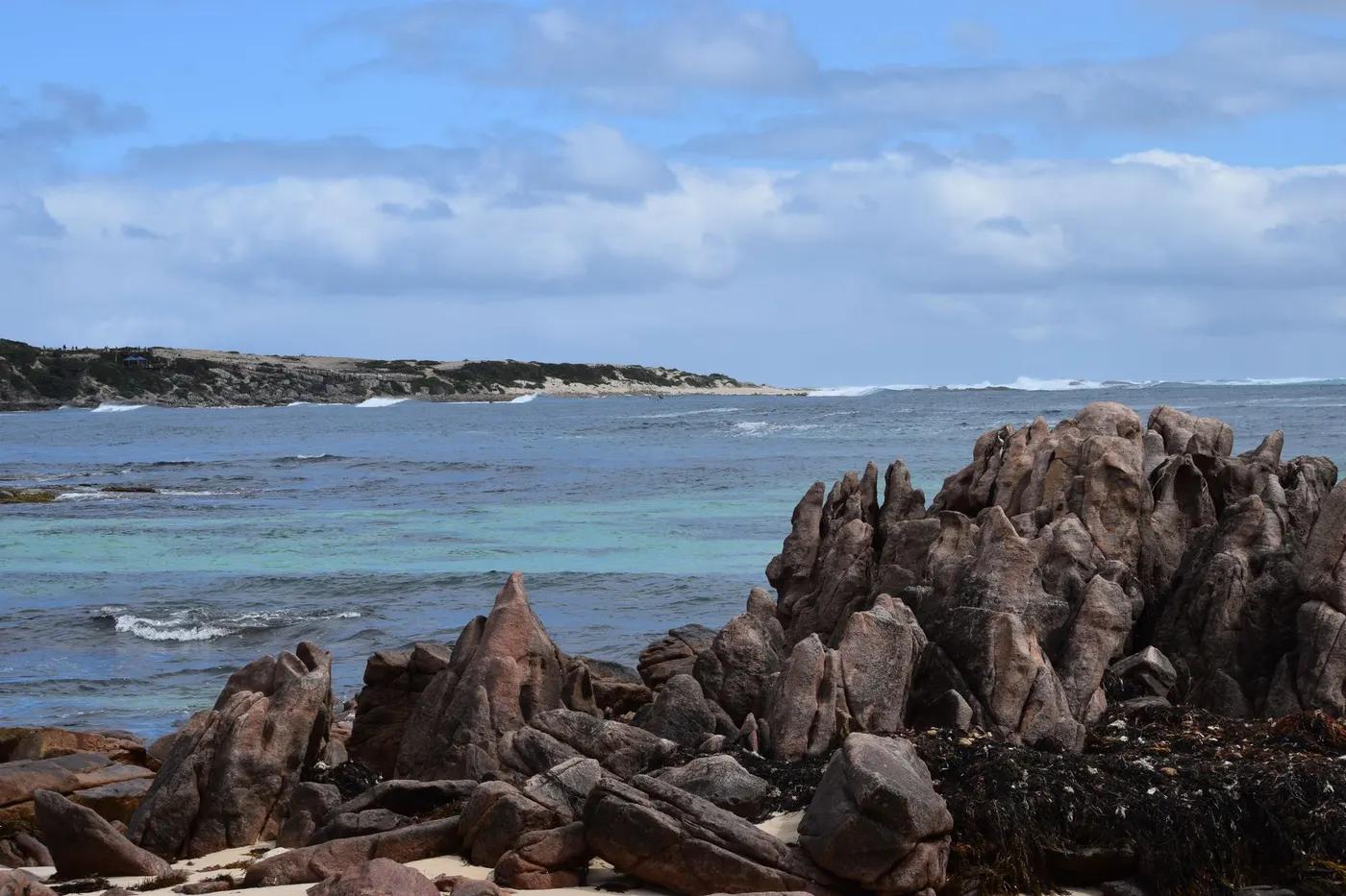 Explore the natural beauty of Margaret River, Western Australia with rugged coastal rocks and scenic ocean views.