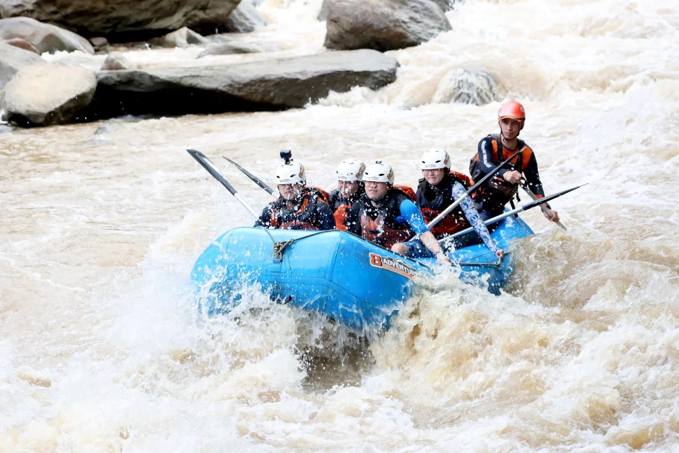 Thrilling whitewater rafting adventure in Chiang Mai, Thailand. Perfect for adrenaline seekers.